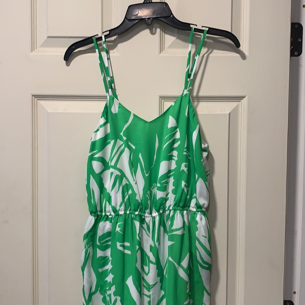 Lily Pulitzer green/white print jumpsuit